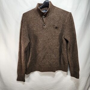 Vintage‎ Polo Ralph Lauren Mens Cotton Pullover Henley Sweater Size Large